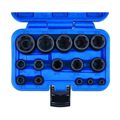 Laser 8692 EP Star Impact Socket Set 15 st Laser 8692 EP Star Impact Socket Set 15 st