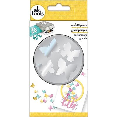 EK Tools EK Punch Lg Confetti fjärilstans, metall, grå, 7,82 x 15,42 x 3,58 cm EK Tools EK Punch Lg Confetti fjärilstans, metall, grå, 7,82 x 15,42 x 3,58 cm