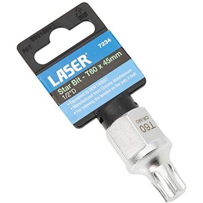 Laser 7234 verktyg stjärna T60 bit 1/2 tum D-7234 Laser 7234 verktyg stjärna T60 bit 1/2 tum D-7234