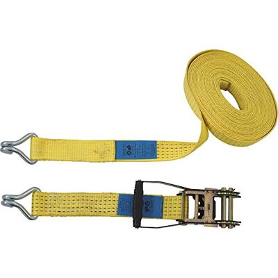 Petex 43192919 spärrband 2-delad, 10 m, 50 mm, 2500/5000 daN, dubbelspetskrok, spärr 23 cm, gul Petex 43192919 spärrband 2-delad, 10 m, 50 mm, 2500/5000 daN, dubbelspetskrok, spärr 23 cm, gul