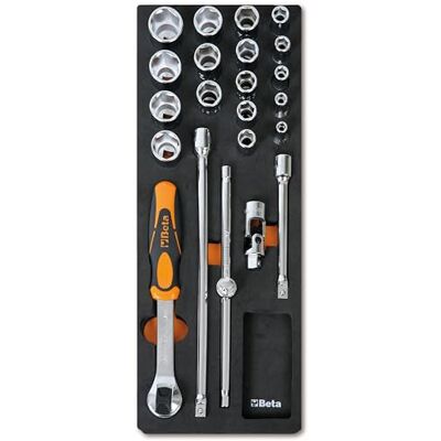 Beta Tools 2450 M92-22 mjuk termoformad med sortiment av verktyg Beta Tools 2450 M92-22 mjuk termoformad med sortiment av verktyg