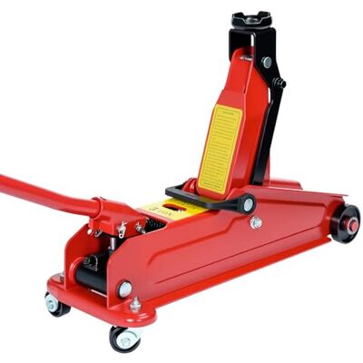 HYCHIKA BETTER TOOLS FOR BETTER LIFE HYCHIKA Stål Racing Vagn Jack, med hydraulisk kolv Quick Lift Pump, 3 ton (3 kg) kapacitet, lyftintervall 13,5-45,7 cm HYCHIKA BETTER TOOLS FOR BETTER LIFE HYCHIKA Stål Racing Vagn Jack, med hydraulisk kolv Quick Lift Pump, 3 ton (3 kg) kapacitet, lyftintervall 13,5-45,7 cm