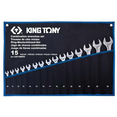 king tony Estuche de Llaves Combinadas ultra ligeras 15 piezas, verktyg för verkstad och byggprojekt king tony Estuche de Llaves Combinadas ultra ligeras 15 piezas, verktyg för verkstad och byggprojekt