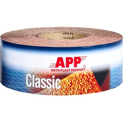 AUTO-PLAST PRODUKT APP RH70 Sandpappersrulle för manuell slipmaskin 70 mm x 25 m brunt sandpapper slippapper för trä, MDF och karosseri, torrslipning, korn P150 AUTO-PLAST PRODUKT APP RH70 Sandpappersrulle för manuell slipmaskin 70 mm x 25 m brunt sandpapper slippapper för trä, MDF och karosseri, torrslipning, korn P150