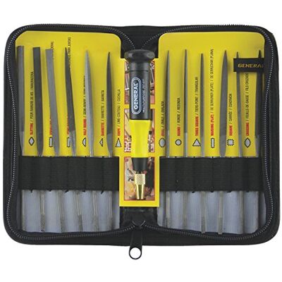 General Tools Allmänna verktyg schweiziskt mönster nålfil set, 12-delar (707475) General Tools Allmänna verktyg schweiziskt mönster nålfil set, 12-delar (707475)