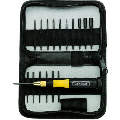 General Tools Allmänna verktyg arton delar precisionsskruvmejsel set (63518) General Tools Allmänna verktyg arton delar precisionsskruvmejsel set (63518)