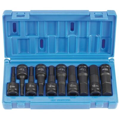 Grey Pneumatic Grå pneumatisk (1498 MH 1/2 tum enhet 10-delad metrisk sexkantsuttag set Grey Pneumatic Grå pneumatisk (1498 MH 1/2 tum enhet 10-delad metrisk sexkantsuttag set