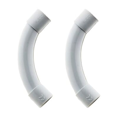 Zenitech Set Av 2 Styva PVC Avledningskurvor För IRL Rör Kompatibel Med Kablage Ø16, Ø20, Ø25mm Enkel Och Hållbar Installation Grå Ø16mm Zenitech Set Av 2 Styva PVC Avledningskurvor För IRL Rör Kompatibel Med Kablage Ø16, Ø20, Ø25mm Enkel Och Hållbar Installation Grå Ø16mm