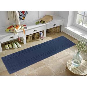 Serdim Rugs IVY tvättbar dörrmatta köksmattor halkfri grekisk nyckel design kök och hall löpare dörrmattor, marinblå, 80 x 300 cm Serdim Rugs IVY tvättbar dörrmatta köksmattor halkfri grekisk nyckel design kök och hall löpare dörrmattor, marinblå, 80 x 300 cm