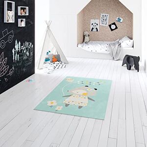 Rugs Essentials BALTA Puh barnmatta, rektangulär matta med kort lugg, perfekt för barnrum lekrum, lättskött fläckbeständig, polypropen, 120 x 150 cm, blå flerfärgad Rugs Essentials BALTA Puh barnmatta, rektangulär matta med kort lugg, perfekt för barnrum lekrum, lättskött fläckbeständig, polypropen, 120 x 150 cm, blå flerfärgad