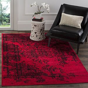 Safavieh Åldrad rektangulär inomhusmatta, vävd, Adirondack-kollektion, ADR101, i röd/svart, 155 x 229 cm Safavieh Åldrad rektangulär inomhusmatta, vävd, Adirondack-kollektion, ADR101, i röd/svart, 155 x 229 cm