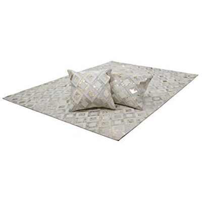 Nazar DWENA Elfenben/guld 120 x 170 cm max. trådhöjd. 8 mm-densitet 2350gr/m² -100% läder. Metalleffekter. Handgjord, bomull, 170 x 120 cm Nazar DWENA Elfenben/guld 120 x 170 cm max. trådhöjd. 8 mm-densitet 2350gr/m² -100% läder. Metalleffekter. Handgjord, bomull, 170 x 120 cm