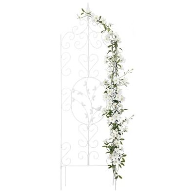 Relaxdays Metallspaljé för klätterväxter, pulverlackerad, fristående vit, 116 x 35 cm Relaxdays Metallspaljé för klätterväxter, pulverlackerad, fristående vit, 116 x 35 cm