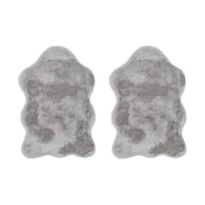 -LUXOR- living -LUXOR- levande fuskpäls coste fluffig matta sovrum – perfekt för användning som sängmatta sovrum set om 2 55 x 80 cm grå -LUXOR- living -LUXOR- levande fuskpäls coste fluffig matta sovrum – perfekt för användning som sängmatta sovrum set om 2 55 x 80 cm grå