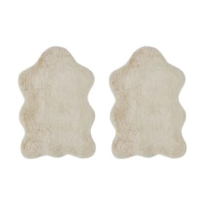 -LUXOR- living -LUXOR levande fuskpäls coste fluffig matta sovrum perfekt för användning som sängmatta sovrum set om 2 55 x 80 cm beige -LUXOR- living -LUXOR levande fuskpäls coste fluffig matta sovrum perfekt för användning som sängmatta sovrum set om 2 55 x 80 cm beige
