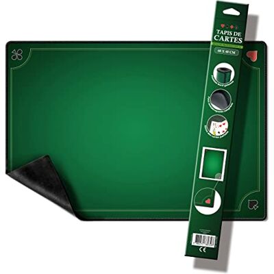WOGAMAT Officiell lyxig professionell Belote matta standardformat 60 x 40 cm tjock halkfri neopren perfekt rutschkana. Används i kasinon. Hörn, kontra WOGAMAT Officiell lyxig professionell Belote matta standardformat 60 x 40 cm tjock halkfri neopren perfekt rutschkana. Används i kasinon. Hörn, kontra