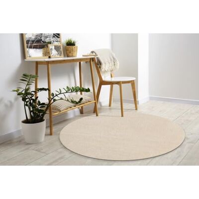 Mias Teppiche Mia´s Mattor komfort modern fluffig kort lugg matta, halkfri undersida, tvättbar upp till 30 grader, supermjuk pälsoptik, beige, 160 cm rund Mias Teppiche Mia´s Mattor komfort modern fluffig kort lugg matta, halkfri undersida, tvättbar upp till 30 grader, supermjuk pälsoptik, beige, 160 cm rund