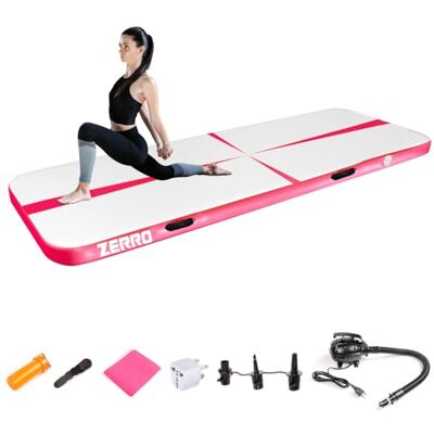 CCLIFE Air Tracking-matta, Airtrack, 3 m, gymnastikmatta, uppblåsbar vikbar med elektrisk luftpump, yogamatta, tumbling-mattor, träningsmatta, 10 cm, höjd rosa CCLIFE Air Tracking-matta, Airtrack, 3 m, gymnastikmatta, uppblåsbar vikbar med elektrisk luftpump, yogamatta, tumbling-mattor, träningsmatta, 10 cm, höjd rosa