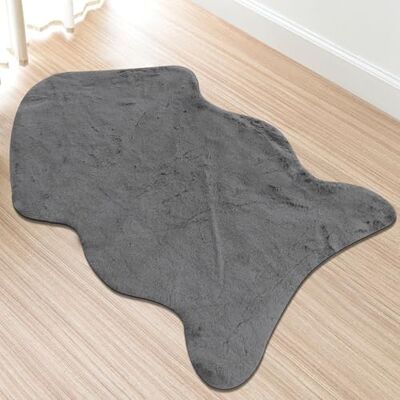 Comart , Carezza matta, supermjuk, fluffig och lurvig, modern och bekväm design, för vardagsrum, sovrum, sängmatta, maskintvättbar, enfärgad kol, formad 60 x 90 cm Comart , Carezza matta, supermjuk, fluffig och lurvig, modern och bekväm design, för vardagsrum, sovrum, sängmatta, maskintvättbar, enfärgad kol, formad 60 x 90 cm