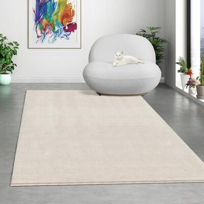 Mias Teppiche Mia´s Mattor komfort modern fluffig kort lugg matta, halkfri undersida, tvättbar upp till 30 grader, supermjuk pälsoptik, kräm, 160 x 220 cm Mias Teppiche Mia´s Mattor komfort modern fluffig kort lugg matta, halkfri undersida, tvättbar upp till 30 grader, supermjuk pälsoptik, kräm, 160 x 220 cm