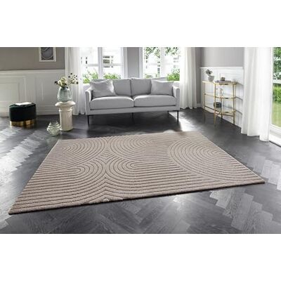 ELLE Decoration Panglao modern matta vardagsrum – vardagsrumsmatta fluffig hög djup Skandi boho-stil vågor – för vardagsrum, sovrum, kök, hall – gräddvit beige, 160 x 230 cm ELLE Decoration Panglao modern matta vardagsrum – vardagsrumsmatta fluffig hög djup Skandi boho-stil vågor – för vardagsrum, sovrum, kök, hall – gräddvit beige, 160 x 230 cm