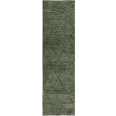 Safavieh Samtida matta för vardagsrum, matsal, sovrum – omvivesamling, kort lugg, grön, 60 x 110 cm Safavieh Samtida matta för vardagsrum, matsal, sovrum – omvivesamling, kort lugg, grön, 60 x 110 cm
