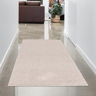 CARPETIA Platt vävd matta för entré och korridor slitstark enfärgad i beige storlek 80 x 150 cm, storlek 80 x 150 cm CARPETIA Platt vävd matta för entré och korridor slitstark enfärgad i beige storlek 80 x 150 cm, storlek 80 x 150 cm