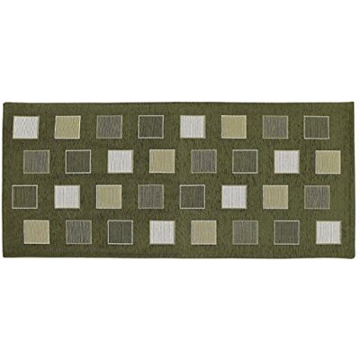 BIANCHERIAWEB Matta 55 x 190 cm Löpning Löpning Kök Tvättbar Square Suardi, Salvia Grön BIANCHERIAWEB Matta 55 x 190 cm Löpning Löpning Kök Tvättbar Square Suardi, Salvia Grön