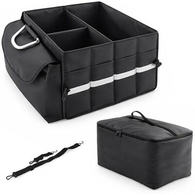 Relaxdays bagageutrymme organiserare med lock och avtagbar kylväska, vikbar, 30 x 40 x 40 cm, svart Relaxdays bagageutrymme organiserare med lock och avtagbar kylväska, vikbar, 30 x 40 x 40 cm, svart
