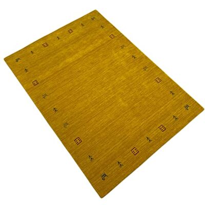 WAWA TEPPICH Orientmatta i guld Gabbeh-matta 100% ull Loom handgjord G-630 T (160 x 230 cm) WAWA TEPPICH Orientmatta i guld Gabbeh-matta 100% ull Loom handgjord G-630 T (160 x 230 cm)