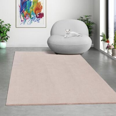 Mias Teppiche Mia´s Mattor komfort modern fluffig kort lugg matta, halkfri undersida, tvättbar upp till 30 grader, supermjuk pälsoptik, blush, 120 x 160 cm Mias Teppiche Mia´s Mattor komfort modern fluffig kort lugg matta, halkfri undersida, tvättbar upp till 30 grader, supermjuk pälsoptik, blush, 120 x 160 cm