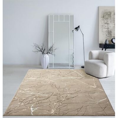 Mias Teppiche Mia's mattor Cielo modern tät matta med kort lugg, vardagsrum, sovrum, elegant glans, glänsande fiber, hög effekt, fjäder, beige, 160 x 230 cm Mias Teppiche Mia's mattor Cielo modern tät matta med kort lugg, vardagsrum, sovrum, elegant glans, glänsande fiber, hög effekt, fjäder, beige, 160 x 230 cm
