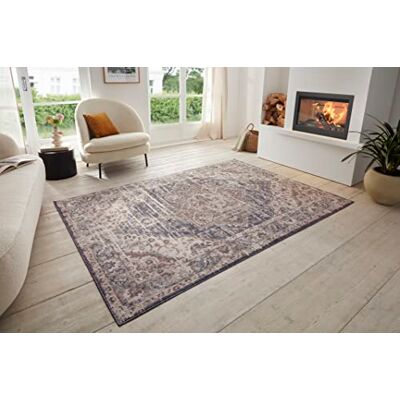 Hanse Home Terrain Matta - 120x80 cm - Krem, Blå - Hållbar & Certifierad Hanse Home Terrain Matta - 120x80 cm - Krem, Blå - Hållbar & Certifierad