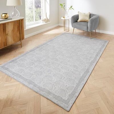 Catherine Lansfield Deco Påfågel Våtbar Matta Silver - Matta Catherine Lansfield Deco Påfågel Våtbar Matta Silver - Matta