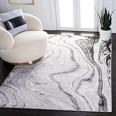Safavieh Samtida matta för vardagsrum, matsal, sovrum – Amelia Collection, kort lugg, grå och guld, 91 x 152 cm Safavieh Samtida matta för vardagsrum, matsal, sovrum – Amelia Collection, kort lugg, grå och guld, 91 x 152 cm