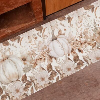 PETTI Artigiani Italiani Tvättbar halkfri köksmatta, kökslöpare mattor, 52 x 340 cm, höstpumpa-design, Halloween-matta, 100% tillverkad i Italien PETTI Artigiani Italiani Tvättbar halkfri köksmatta, kökslöpare mattor, 52 x 340 cm, höstpumpa-design, Halloween-matta, 100% tillverkad i Italien