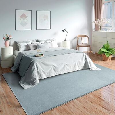 Mias Teppiche Mia's Matta Olivia vardagsrum/sovrum matta – tvättbar – 120 cm rund, blå Mias Teppiche Mia's Matta Olivia vardagsrum/sovrum matta – tvättbar – 120 cm rund, blå