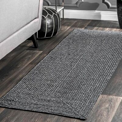 nuLOOM Lefebvre flätad inomhus/utomhus matta 2' 6" x 12' Träkol nuLOOM Lefebvre flätad inomhus/utomhus matta 2' 6" x 12' Träkol