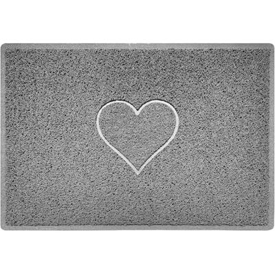 Nicoman hjärtmotiv präglad form entré dörrmatta smutsfångare tvättbar barriär dörrmatta endast dränering utomhusbruk (stor, grå, 90 x 60 cm) Nicoman hjärtmotiv präglad form entré dörrmatta smutsfångare tvättbar barriär dörrmatta endast dränering utomhusbruk (stor, grå, 90 x 60 cm)