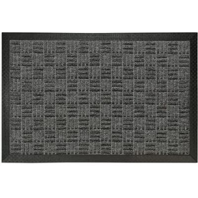 deco-mat Dörrmatta för utomhusbruk + inomhusbruk 45 x 75 cm, grå – halkfri, väderbeständig dörrmatta med robusta borst – utomhus smutsfångande matta för utomhusbruk deco-mat Dörrmatta för utomhusbruk + inomhusbruk 45 x 75 cm, grå – halkfri, väderbeständig dörrmatta med robusta borst – utomhus smutsfångande matta för utomhusbruk