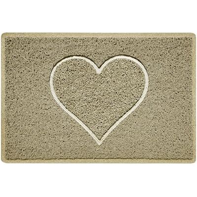 Nicoman hjärta präglad form entré dörrmatta smutsfångare jet-tvättbar dörrmatta inomhus eller utomhus (liten, beige, 60 x 40 cm) Nicoman hjärta präglad form entré dörrmatta smutsfångare jet-tvättbar dörrmatta inomhus eller utomhus (liten, beige, 60 x 40 cm)