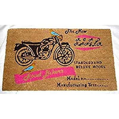 Lafinesse Dekorativ kokos entré dörrmatta motorcykel 70 cm x 40 cm Lafinesse Dekorativ kokos entré dörrmatta motorcykel 70 cm x 40 cm