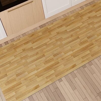PETTI Artigiani Italiani Köksmatta, tvättbar halkfri köksmatta, köksmatta, kökslöpare, kökslöpare, 52 x 180 cm, parkettdesign 02, 100% tillverkad i Italien PETTI Artigiani Italiani Köksmatta, tvättbar halkfri köksmatta, köksmatta, kökslöpare, kökslöpare, 52 x 180 cm, parkettdesign 02, 100% tillverkad i Italien