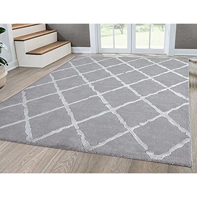 Mias Teppiche Mia's mattor "Anna vardagsrumsmatta, kort lugg, 080 x 300 cm, romb grå Mias Teppiche Mia's mattor "Anna vardagsrumsmatta, kort lugg, 080 x 300 cm, romb grå