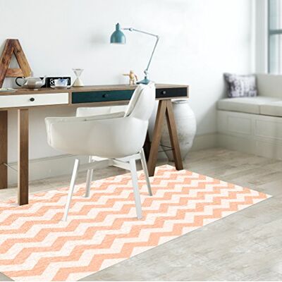 Viniliko , Vinylmatta, Orange och Vit, 66x100 cm Viniliko , Vinylmatta, Orange och Vit, 66x100 cm