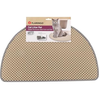 Flamingo Matz beige kattsandsbricka matta 65 x 40 cm – dubbla lager, vattentät, lätt att rengöra, perfekt för medelstora till stora kattlådor Flamingo Matz beige kattsandsbricka matta 65 x 40 cm – dubbla lager, vattentät, lätt att rengöra, perfekt för medelstora till stora kattlådor