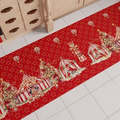 PETTI Artigiani Italiani Julköksmatta, julkökslöpare, halkfri och tvättbar julmatta, köksmatta till jul, 52 x 180 cm, tillverkad i Italien PETTI Artigiani Italiani Julköksmatta, julkökslöpare, halkfri och tvättbar julmatta, köksmatta till jul, 52 x 180 cm, tillverkad i Italien