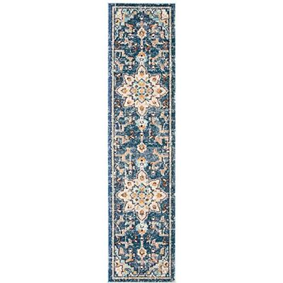Safavieh Modern chic matta för vardagsrum, matsal, sovrum – Madison Collection, kort lugg, blå och ljusblå, 76 x 183 cm Safavieh Modern chic matta för vardagsrum, matsal, sovrum – Madison Collection, kort lugg, blå och ljusblå, 76 x 183 cm