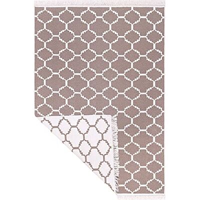 Jimri Fashion4Home Matta med kort lugg – boho kelim-matta, vardagsrumsmatta, sovrum och köksmatta, matta, löpare, hallmatta, barnrumsmatta Marocko-beige-vit, hälsningar: 80 x 150 cm Jimri Fashion4Home Matta med kort lugg – boho kelim-matta, vardagsrumsmatta, sovrum och köksmatta, matta, löpare, hallmatta, barnrumsmatta Marocko-beige-vit, hälsningar: 80 x 150 cm