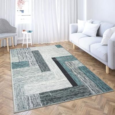 Comart Shedir möbelmatta, grå och blå, för vardagsrum, badrum, sovrum, 60 x 120 cm Comart Shedir möbelmatta, grå och blå, för vardagsrum, badrum, sovrum, 60 x 120 cm
